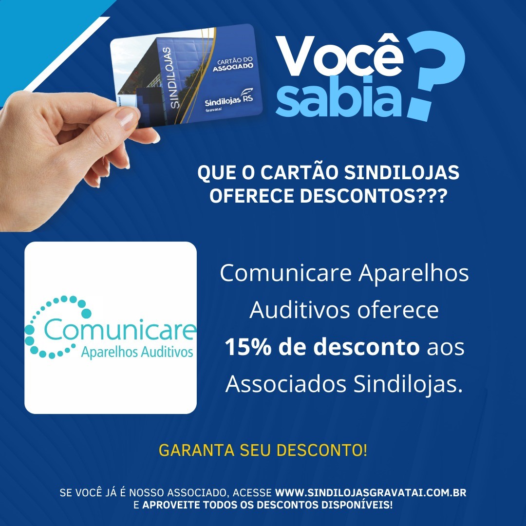 Aparelhos Auditivos Com 15% De Desconto Para Associado Sindilojas 